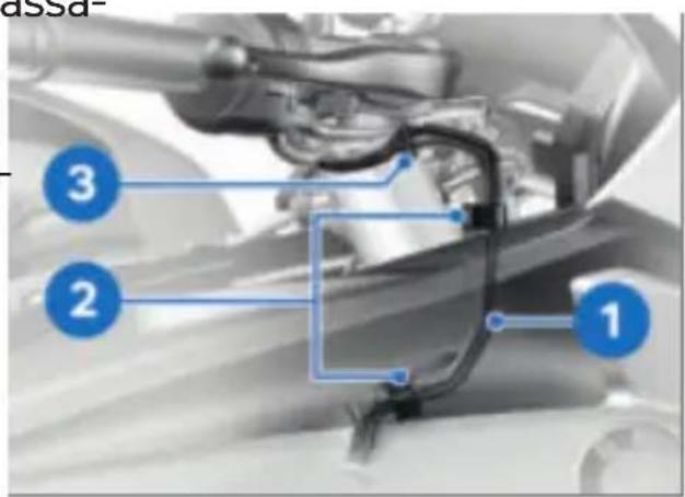 BMW S 1000 RR (2022) - Déposer l'élément de commande d'appel d'urgence intelligent - 1