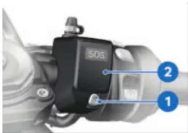 BMW S 1000 RR (2022) - Déposer l'élément de commande d'appel d'urgence intelligent - 3