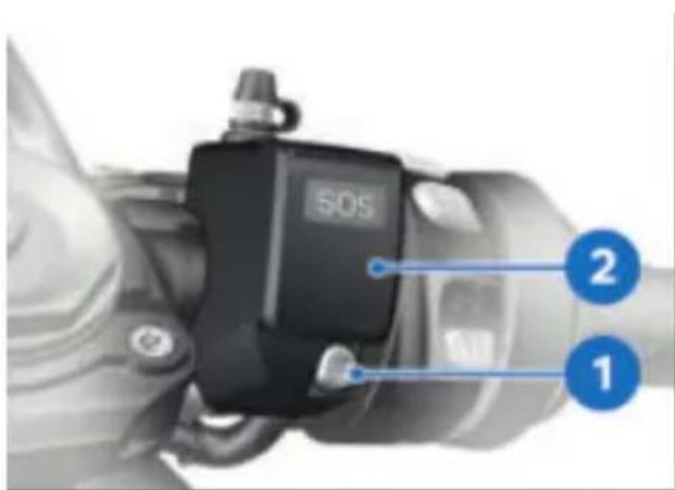 BMW S 1000 RR (2022) - Déposer l'élément de commande d'appel d'urgence intelligent - 2