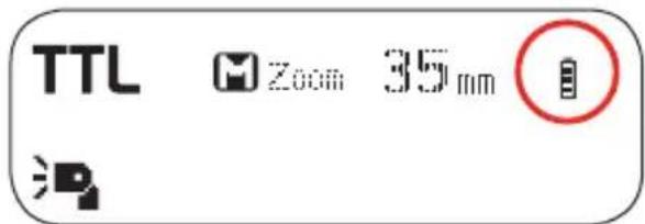 Hähnel MODUS 600RT MK II (Fujifilm) - Indication du niveau de la batterie - 1
