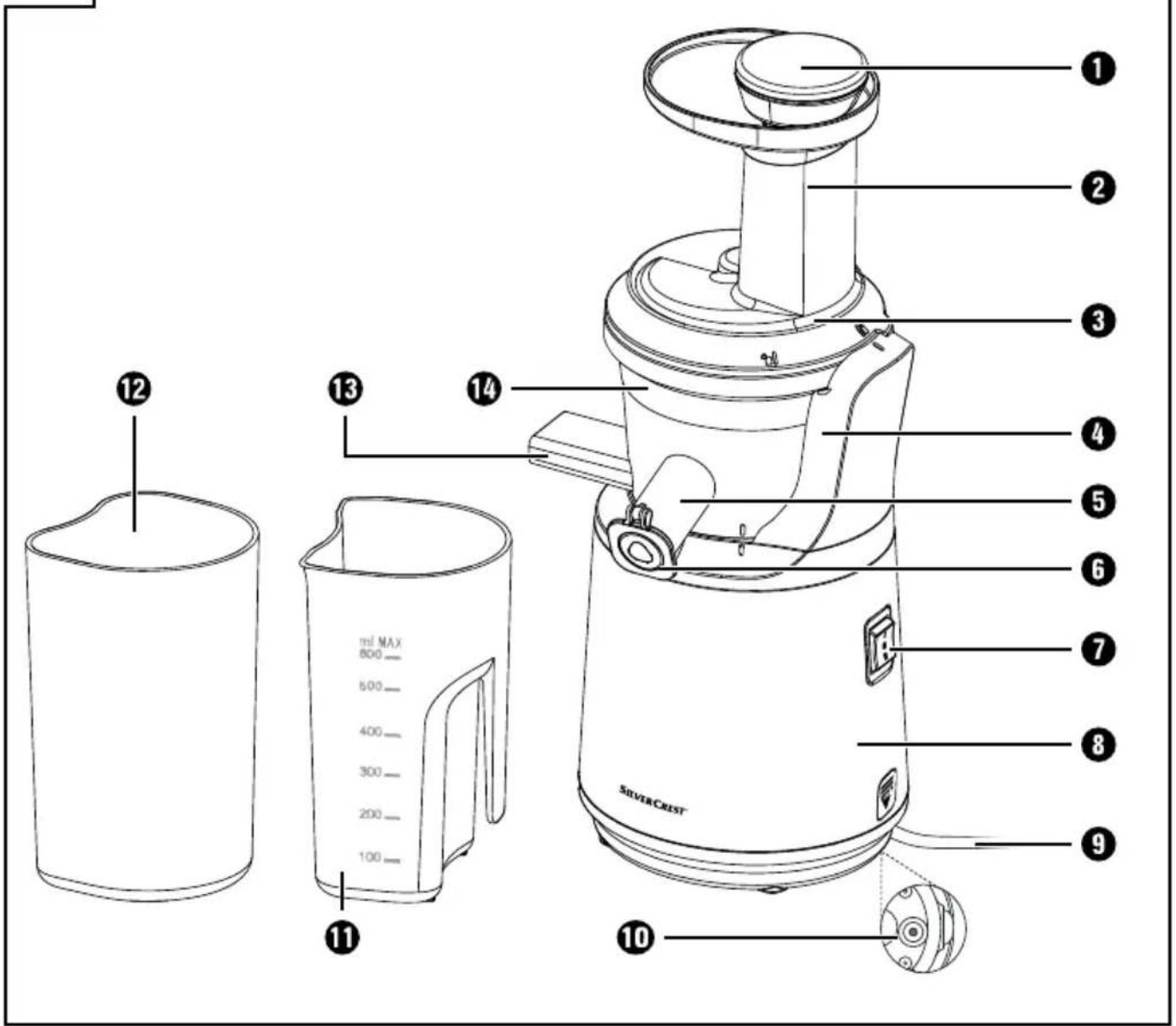 SILVERCREST SSJ 300 C1 - SLOW JUICER / EXTRACTEUR DE JUS SSJ 300 C1 - 1