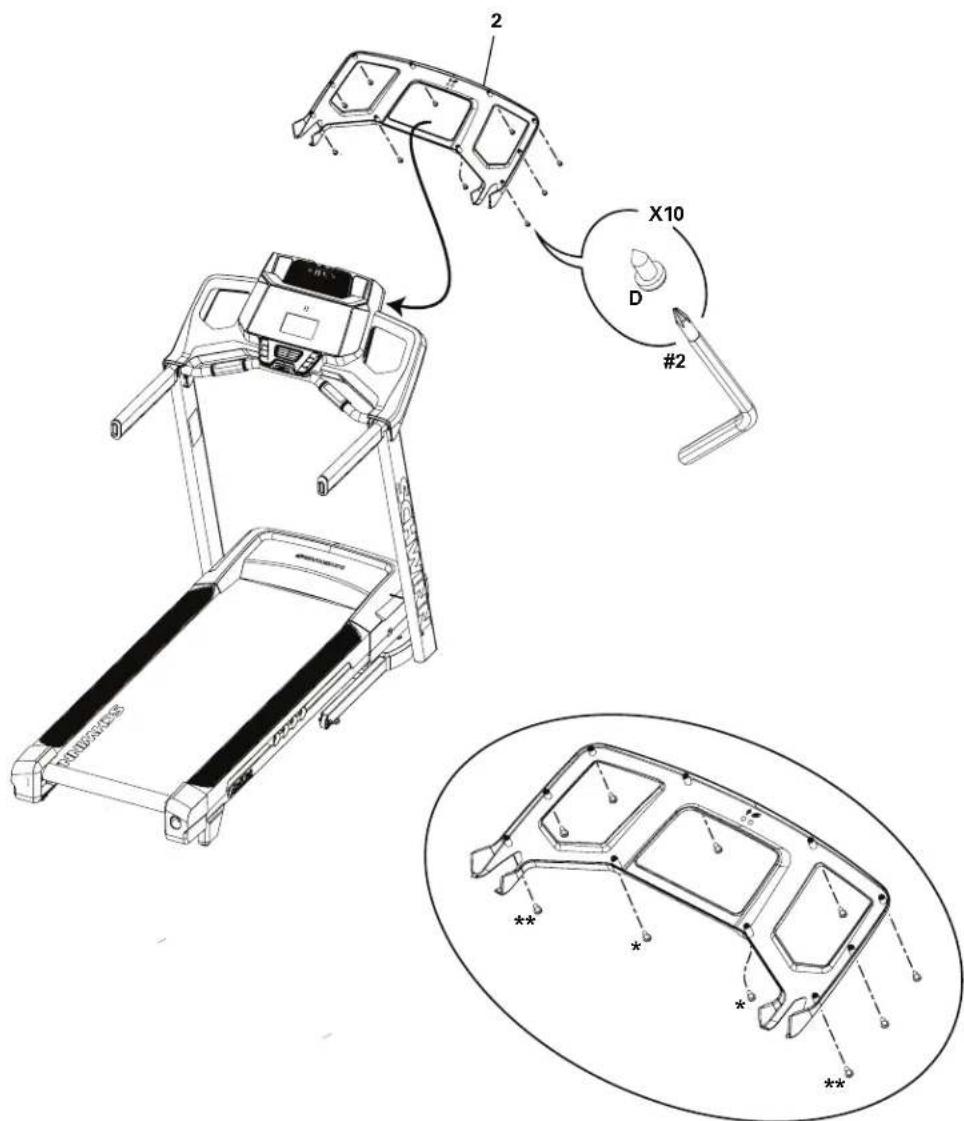 Schwinn 530 - Arrimez l'arrière de la console au chassin - 1