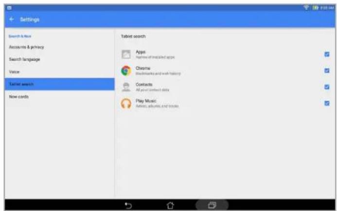 ASUS ZenPad 10 Z300CG - Personnaliser les paramètres de recherche vocale - 2