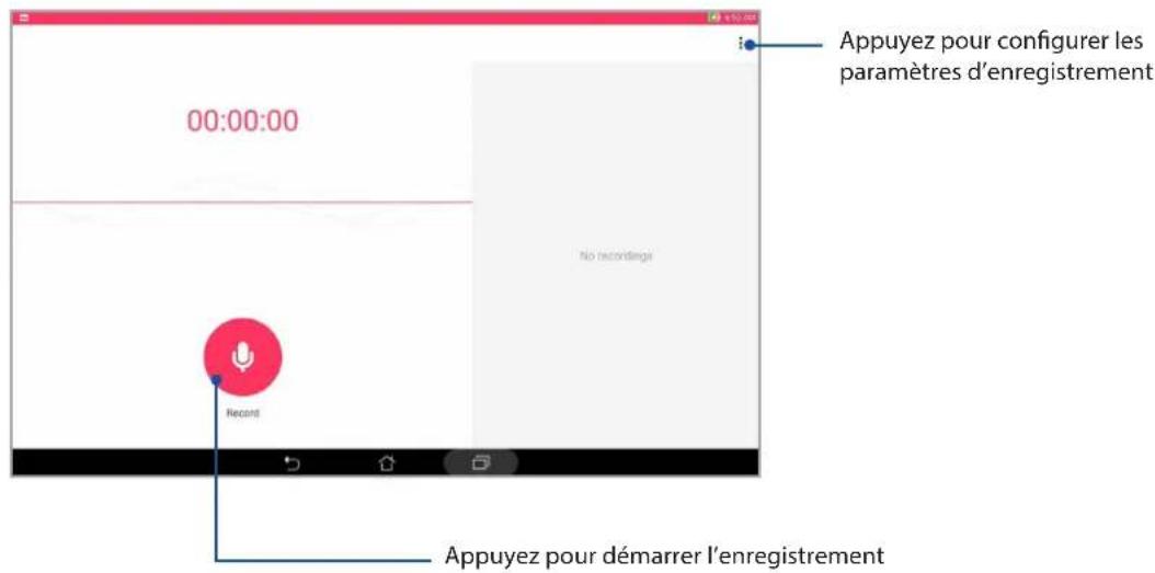 ASUS ZenPad 10 Z300CG - Ouvrir le magnétophone - 1