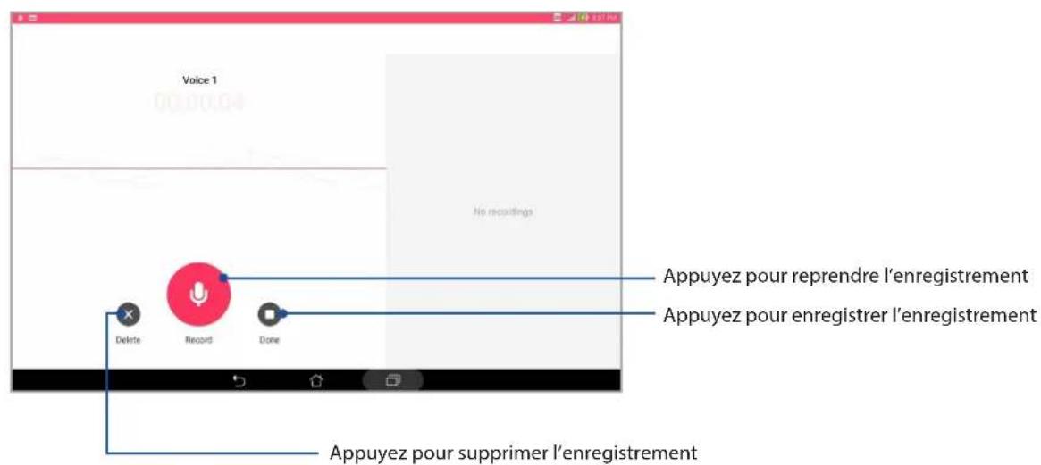 ASUS ZenPad 10 Z300CG - Suspendre un enregistrement - 1