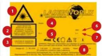 Laserworld CS8000RGB FX - Security Label | Sicherheitsetikett | Étiquette de sécurité - 1