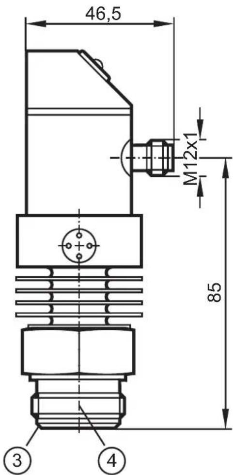 IFM PI2058 - Maßzeichnung / Scale drawing / Dimensions - 2