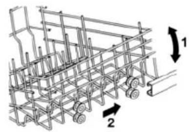 Fulgor Milano FDW 9093.1 - ADJUSTING THE UPPER BASKET - 2