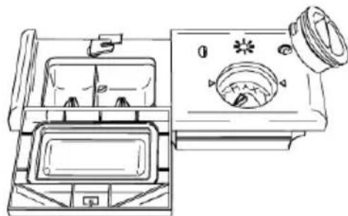Fulgor Milano FDW 9093.1 - Using the rinse aid and detergent dispensers - 1