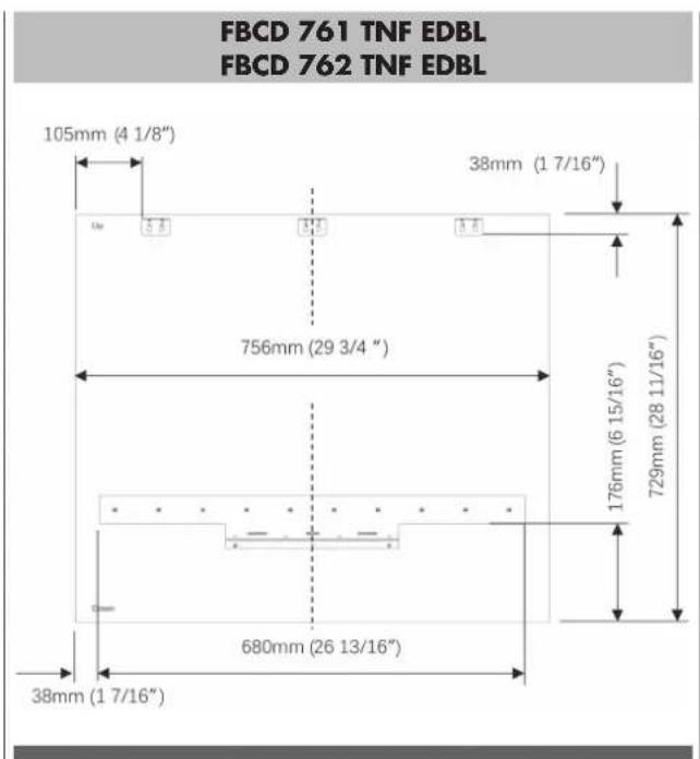 Fulgor Milano FBCD 761 TNF EDBL - Préparation de la porte du meuble du congélateur - 1