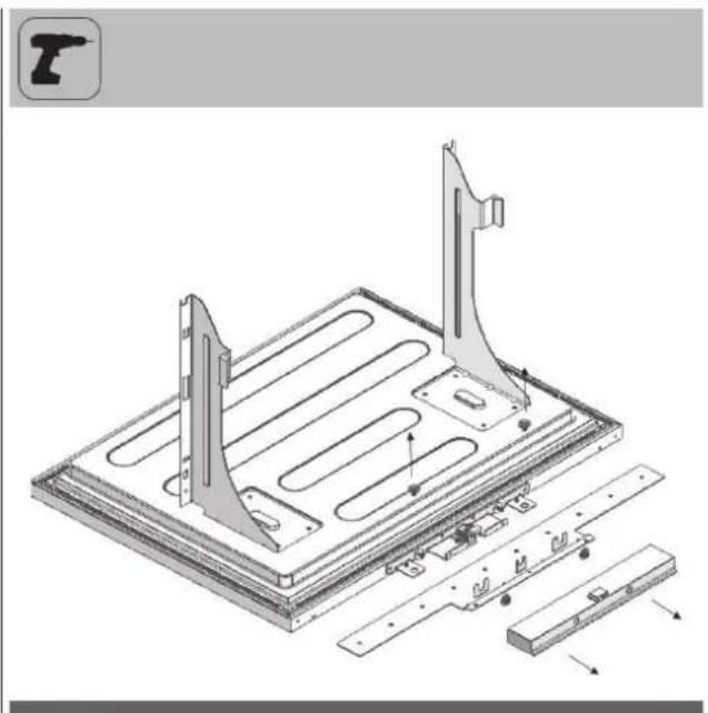 Fulgor Milano FBCD 761 TNF EDBL - Extracción de los mecanismos de ajustedel panel en el frigorífico - 2