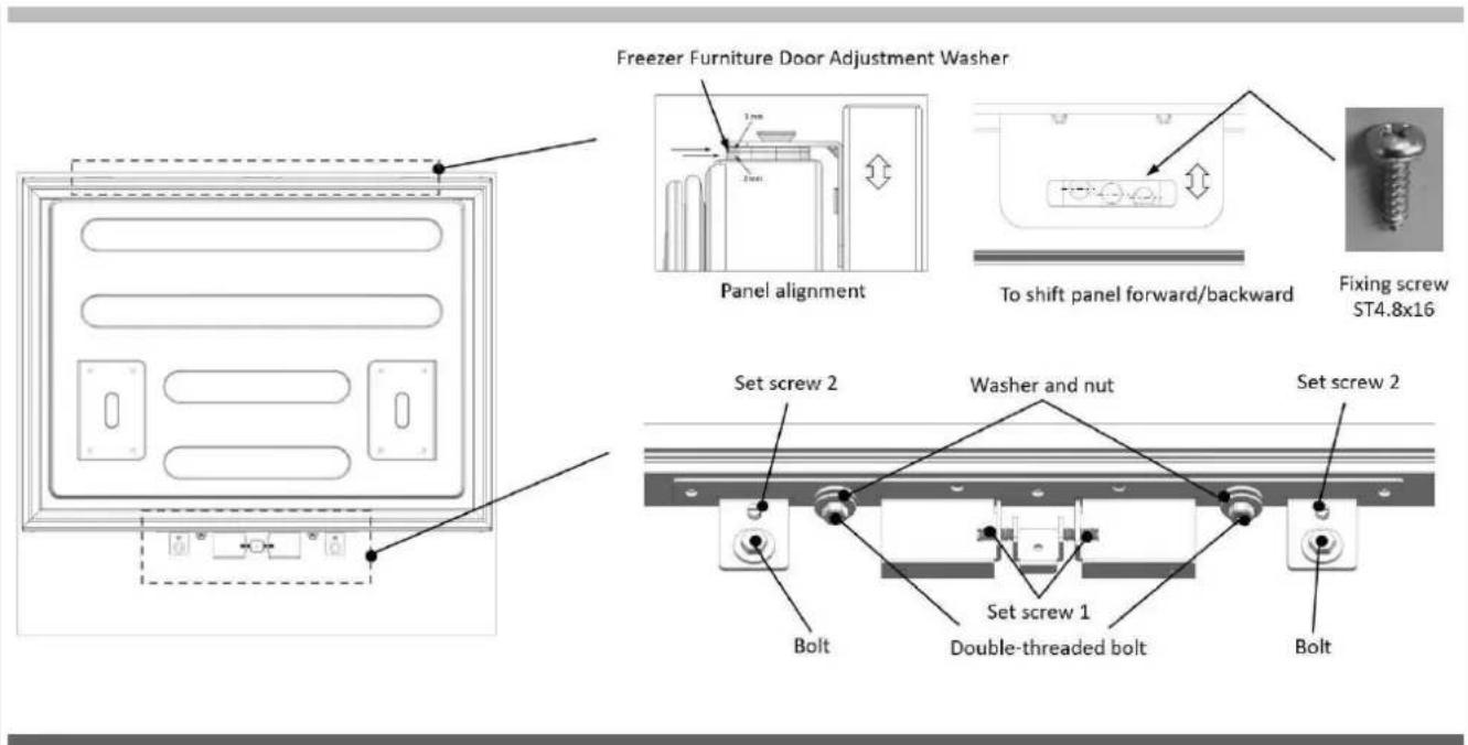 Fulgor Milano FBCD 761 TNF EDBL - Panel-adjustment for fridge door - 1