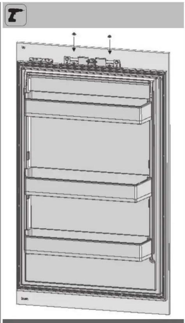 Fulgor Milano FBCD 761 TNF EDBL - Installing the Fridge Furniture Door - 2