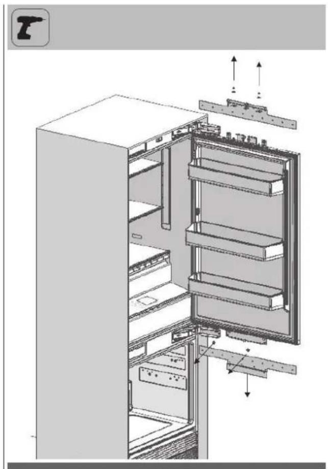 Fulgor Milano FBCD 761 TNF EDBL - Entfernen der Verstellmechanismen für die Verkleidung des Kühlschranks - 1