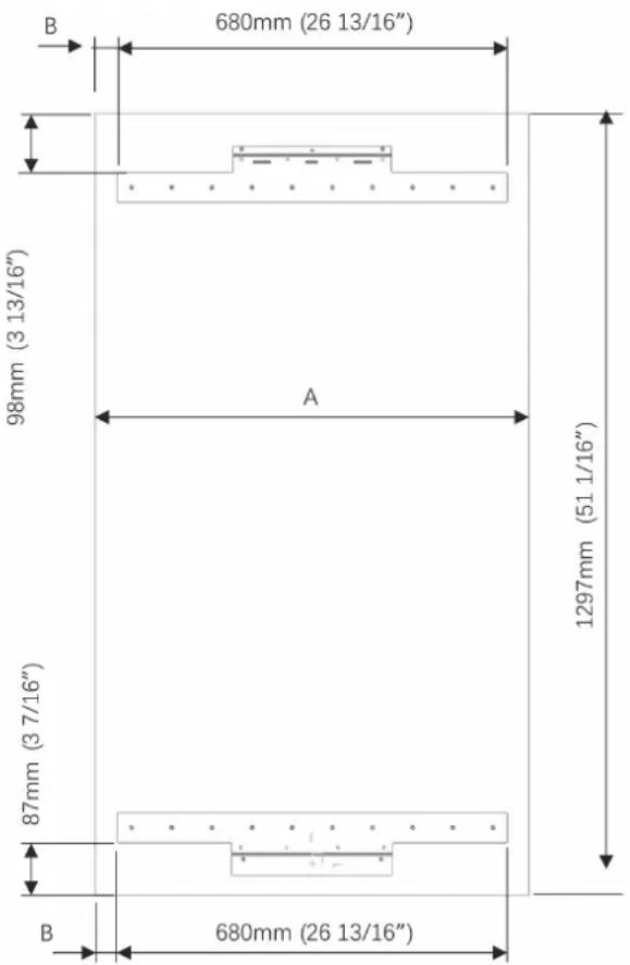 Fulgor Milano FBCD 761 TNF EDBL - Preparación de la puerta del mueble del frigorífico - 1