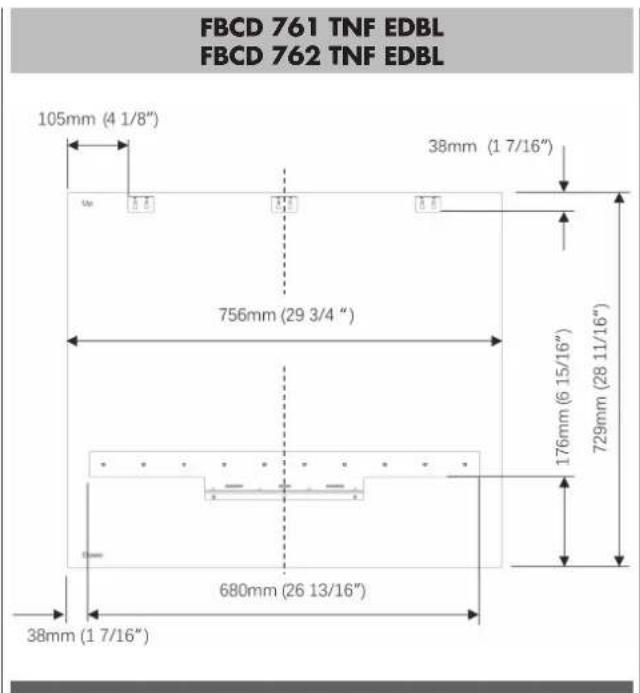 Fulgor Milano FBCD 761 TNF EDBL - Vorbereiten der Gefrierfachmöbeltür - 1