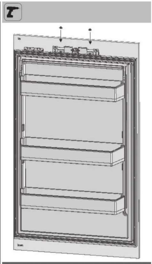 Fulgor Milano FBCD 761 TNF EDBL - Instalación de la puerta del mueble del frigorífico - 2