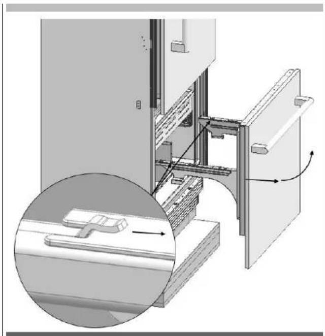 Fulgor Milano FBCD 761 TNF EDBL - Rimozione dello sportello del congelatore - 2