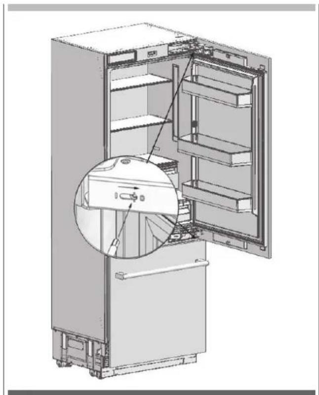 Fulgor Milano FBCD 761 TNF EDBL - Entferen der verkleideten Gefrierfachtur - 1