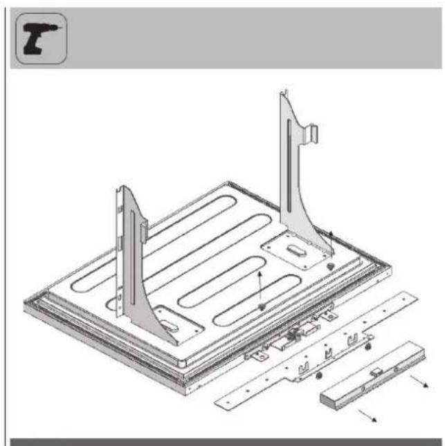 Fulgor Milano FBCD 761 TNF EDBL - Retrait des mécanismes de réglage du panneau sur le réfrigérateur - 2