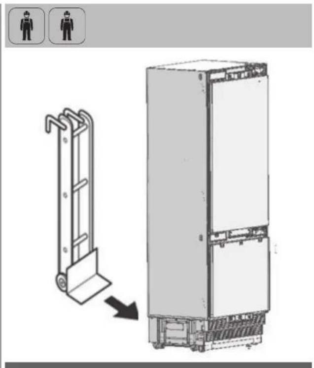 Fulgor Milano FBCD 761 TNF EDBL - Rimozione del frigorifero dal pallet in legno - 2