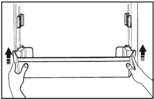 BLOMBERG BRFB21622SS - Desmontaje de los estantes de las puertas - 1