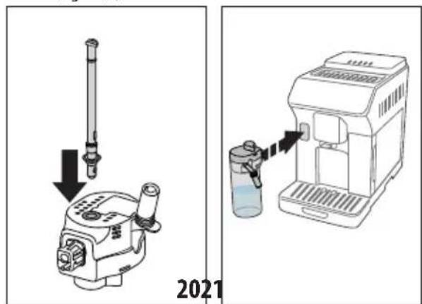 DELONGHI Eletta Explore ECAM450.55.G - Remplir et fixer les carafes de lait - 2