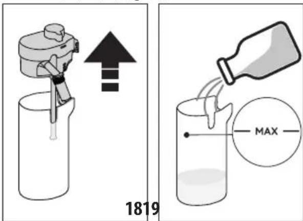 DELONGHI Eletta Explore ECAM450.55.G - Filling and attaching the milk carafes - 1