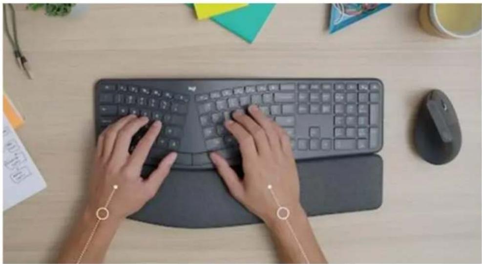 LOGITECH ERGO K860 - La structure scindée en deux - 1