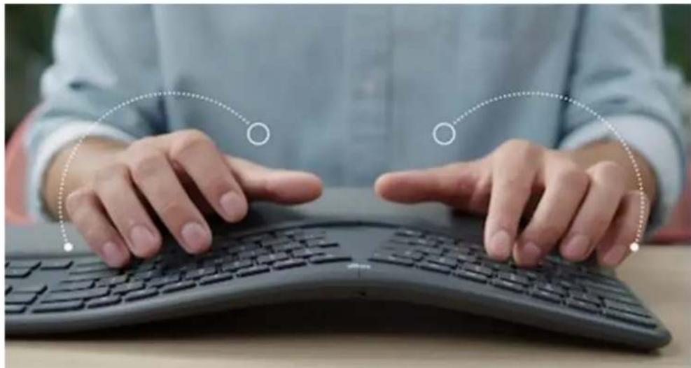 LOGITECH ERGO K860 - Structure incurvee - 1