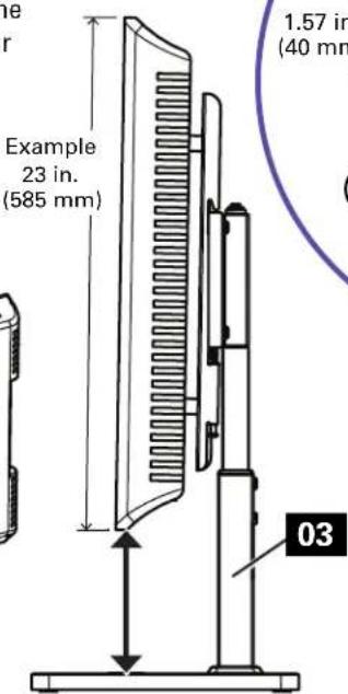 Example 23 in. (585 mm) 1.57 in (40 mm) 03