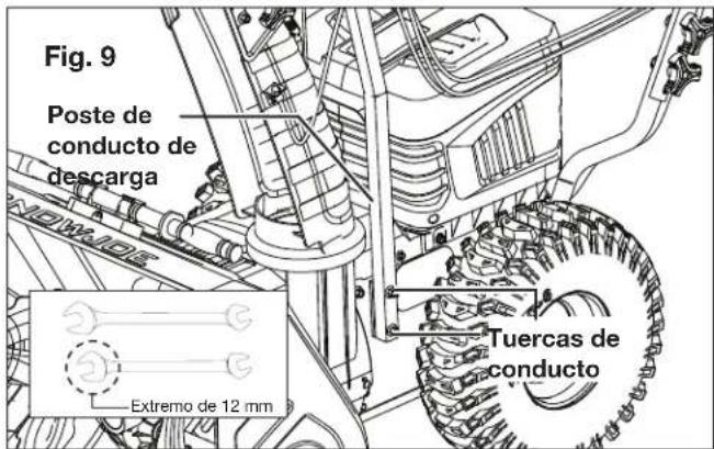 Snow Joe 24VX4SB24CT - Ensamblado del conducto de descarga - 2