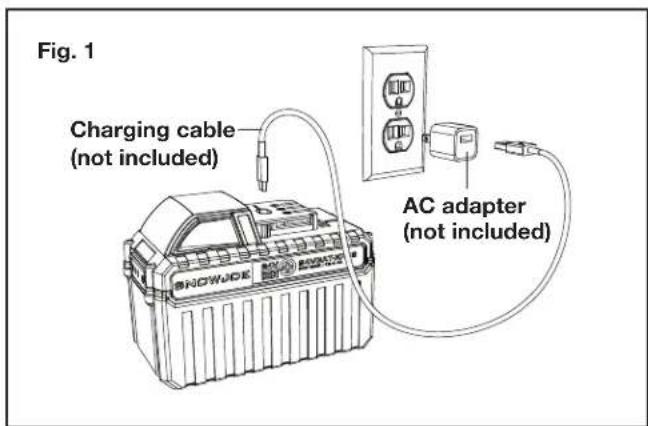 Snow Joe 24VX4SB24CT - USB Charging Port - 1