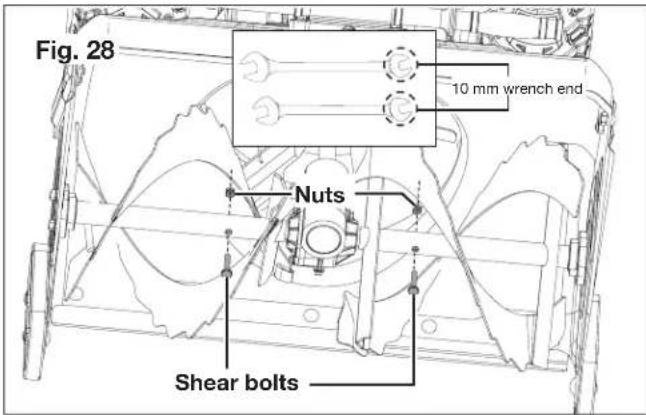 Snow Joe 24VX4SB24CT - Replacing Shear Bolts - 1