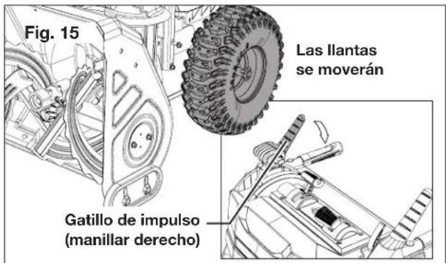 Snow Joe 24VX4SB24CT - Gatillo de impulso (palanca de manillar derecho) (Fig. 15) - 1