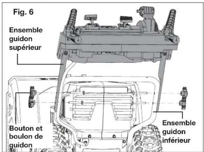 Snow Joe 24VX4SB24CT - Assemblage du guidon - 1