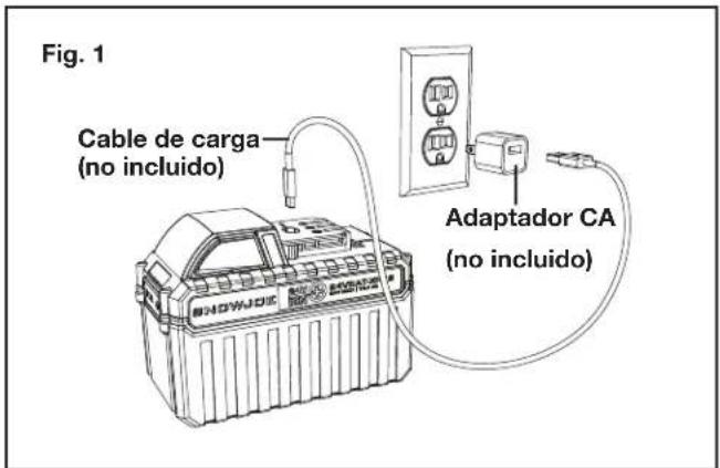 Snow Joe 24VX4SB24CT - Puertos de carga USB - 1