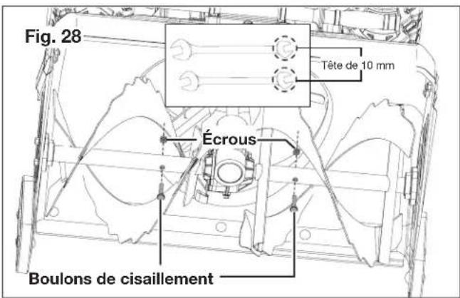 Snow Joe 24VX4SB24CT - Remplacement des boulons de cisaillement - 1