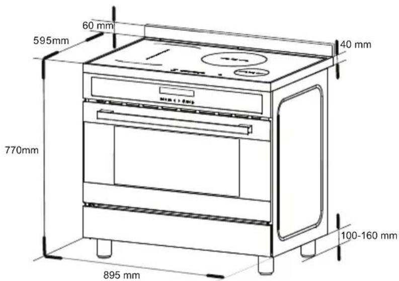 AMICA ACIS2115S - Dimensions de l'appareil - 1