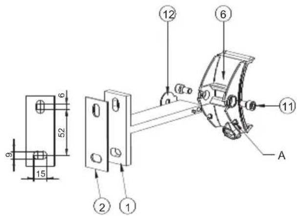 Etherma Solamagic SMS1PLUS1400T - Passo 1: Montar o suporte em T - 1