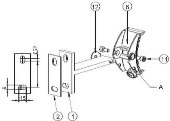 Etherma Solamagic SMS1PLUS1400T - Paso 1: Montar el soporte en T - 1