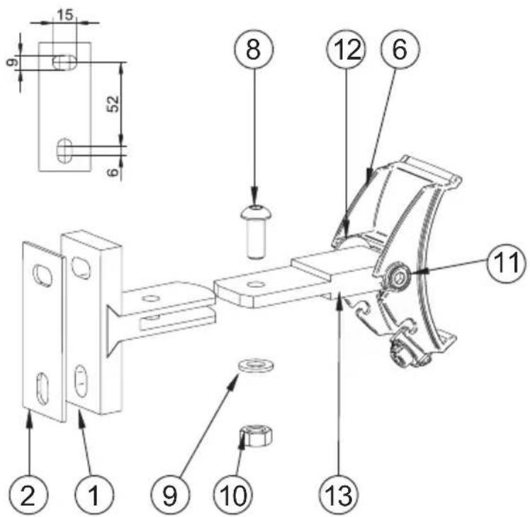 Etherma Solamagic SMS1PLUS1400T - Steg 1:Montera T-hallare - 1