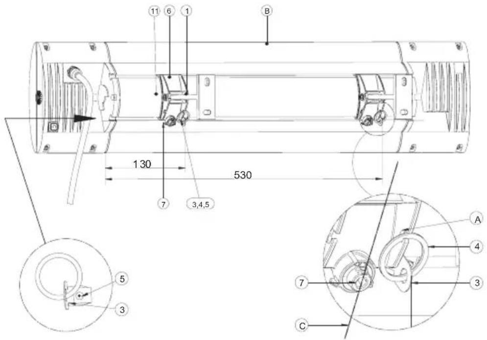 Etherma Solamagic SMS1PLUS1400T - Achtung: kein Verdrehanschlag; keine 180^ Drehung - Excenterspanner nicht überdrehen! - 1
