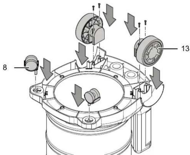 TROTEC VC 1200W - Montage des roulettes de transport - 1