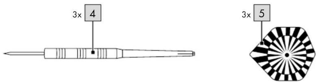 CRIVIT IAN 412439 - CIBLE DE JEU DE FLÉCHETTES EN SISAL AVEC ACCESSOIRES - 2