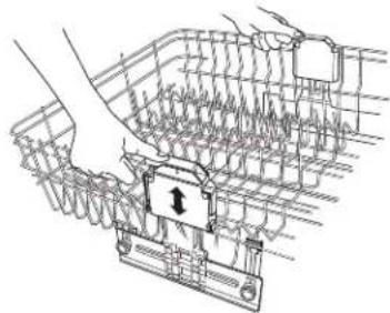KITCHENAID KDPE234GPS - To lower the rack: - 1
