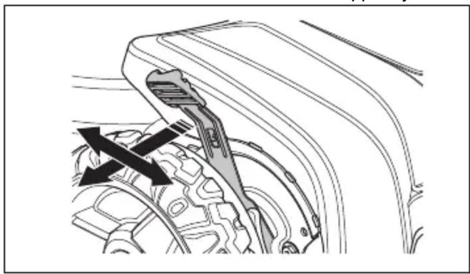HUSQVARNA LB 553iV - Sådan indstilles klippehøjden (LB 548i, LC 551iV) - 1