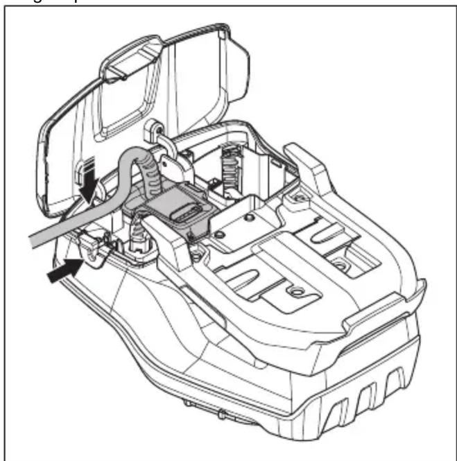 HUSQVARNA LB 553iV - Instalar e retirar a bateria múltipla (acessório) - 6