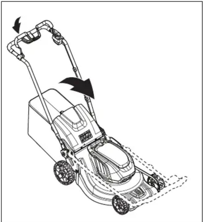 HUSQVARNA LB 553iV - Colocar o produto na posição de transporte (LC 551iV) - 2