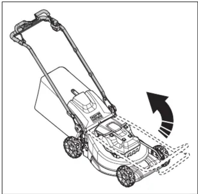HUSQVARNA LB 553iV - Colocar o produto na posição de funcionamento (LC 551iV) - 1